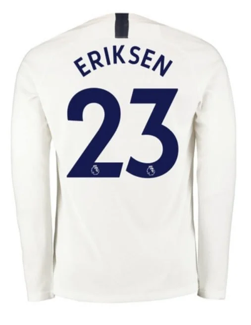 Christian Eriksen Tottenham Hotspur Long Sleeve 19/20 Home Jersey-AFC Game-Used Jersey -