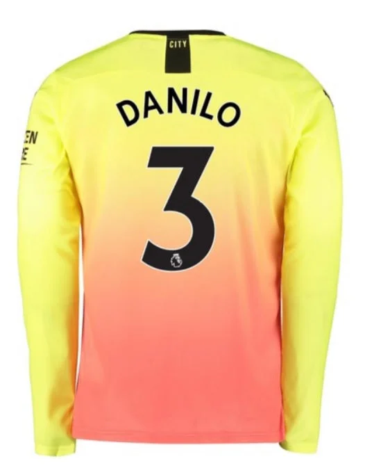 Danilo Manchester City Long Sleeve 19/20 Third Jersey-AFC Special Edition Football Jersey -