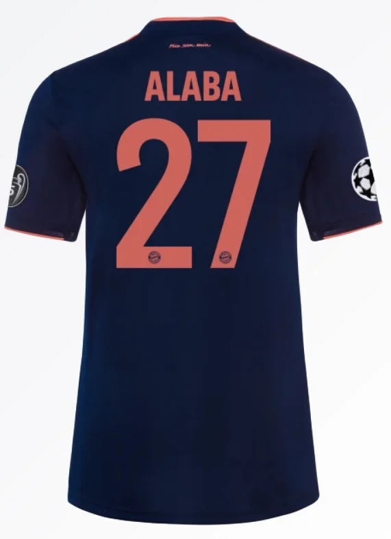 David Alaba Bayern Munich 19/20 Third Jersey-AFC Football Jersey Customization -