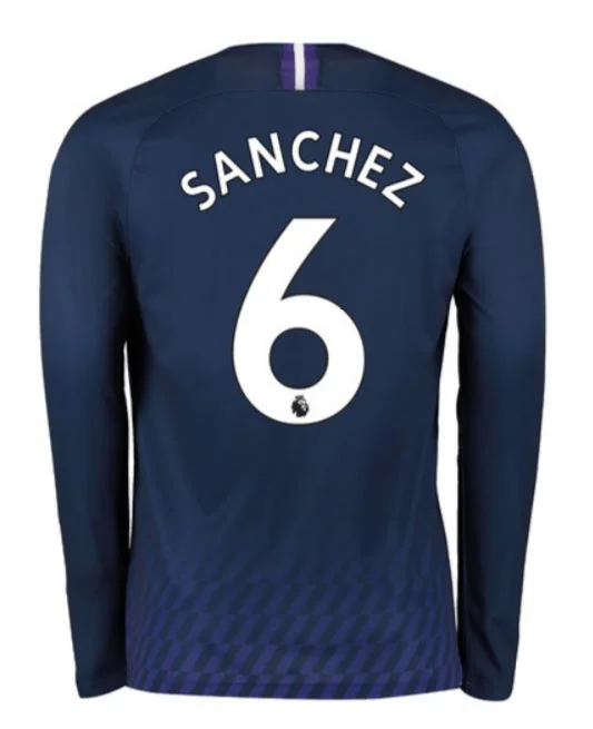 Davinson Sanchez Tottenham Hotspur Long Sleeve 19/20 Away Jersey-AFC Kids Football Jersey -