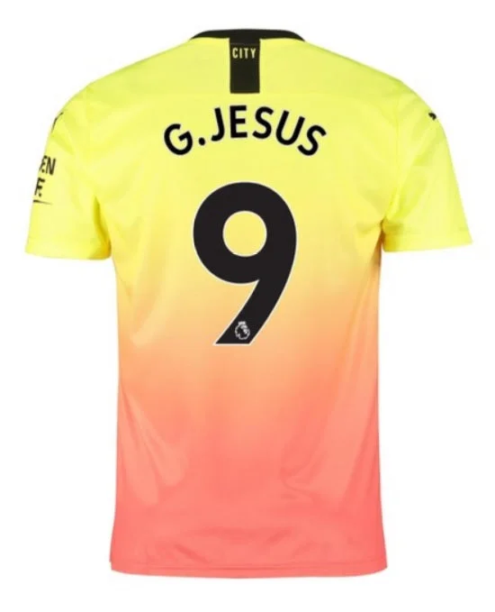 Gabriel Jesus Manchester City 19/20 Third Jersey-AFC Jersey Personalized for Fans -