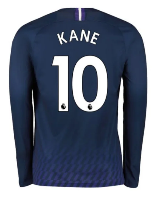 Harry Kane Tottenham Hotspur Long Sleeve 19/20 Away Jersey-AFC Authentic Football Jersey -