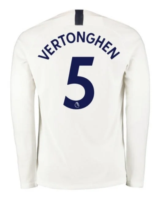 Jan Vertonghen Tottenham Hotspur Long Sleeve 19/20 Home Jersey-AFC Replica Football Jersey -