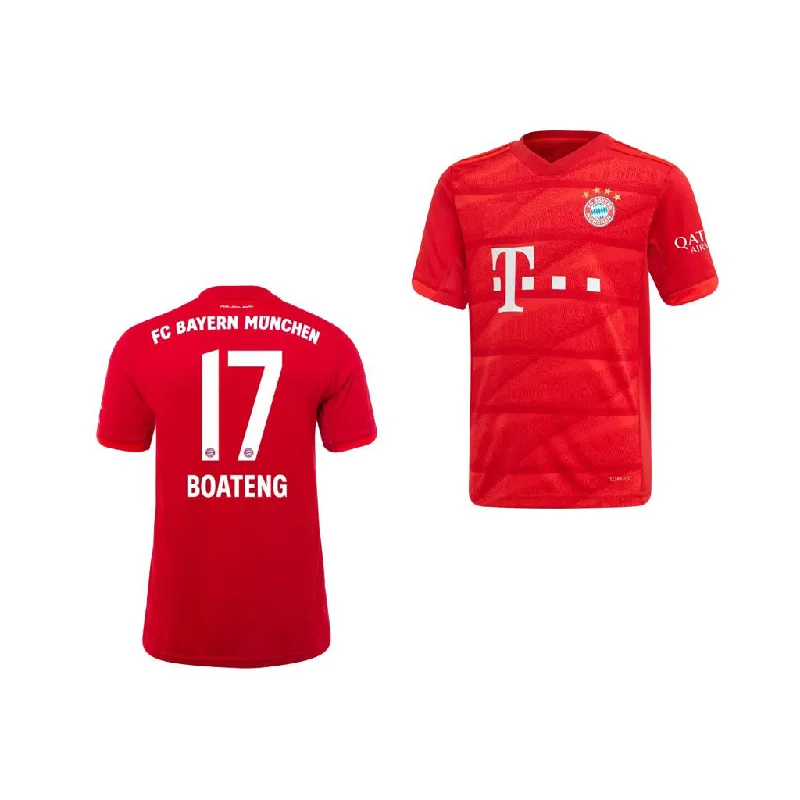 Jerome Boateng Bayern Munich Youth 19/20 Home Jersey-AFC Red Football Jersey -