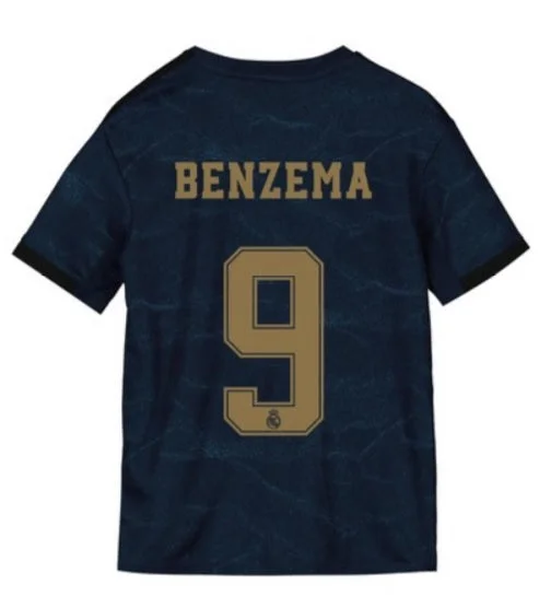 Karim Benzema Real Madrid Youth 19/20 Away Jersey-AFC Official Game Jersey -