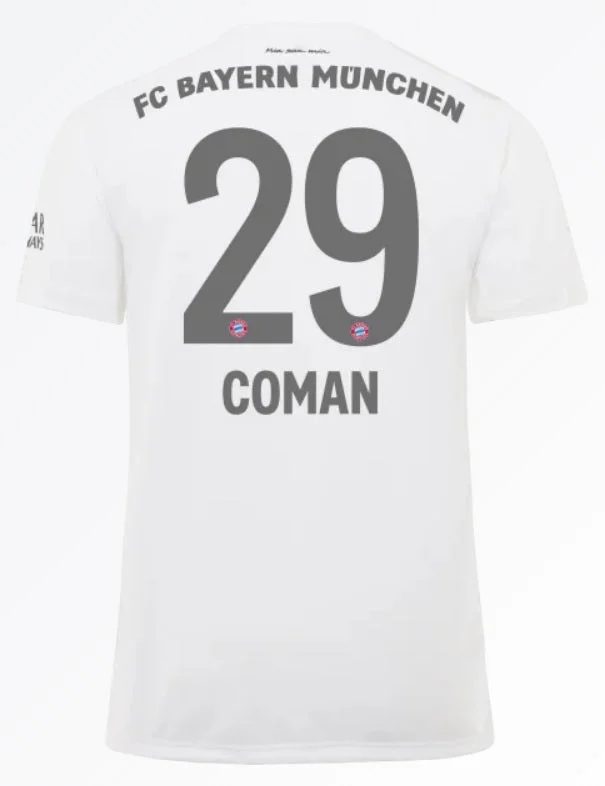 Kingsley Coman Bayern Munich 19/20 Away Jersey-AFC Authentic NFL Jersey -