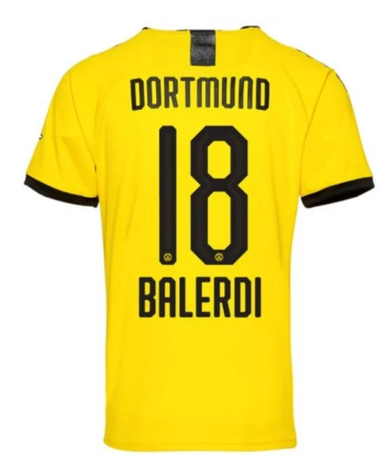 Leonardo Balerdi Borussia Dortmund 19/20 Home Jersey-AFC Player Jersey with Autograph -