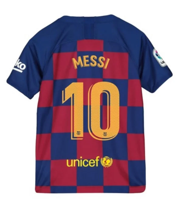 Lionel Messi Barcelona Youth 19/20 Home Jersey-AFC Men’s Football Jersey with Player Name -