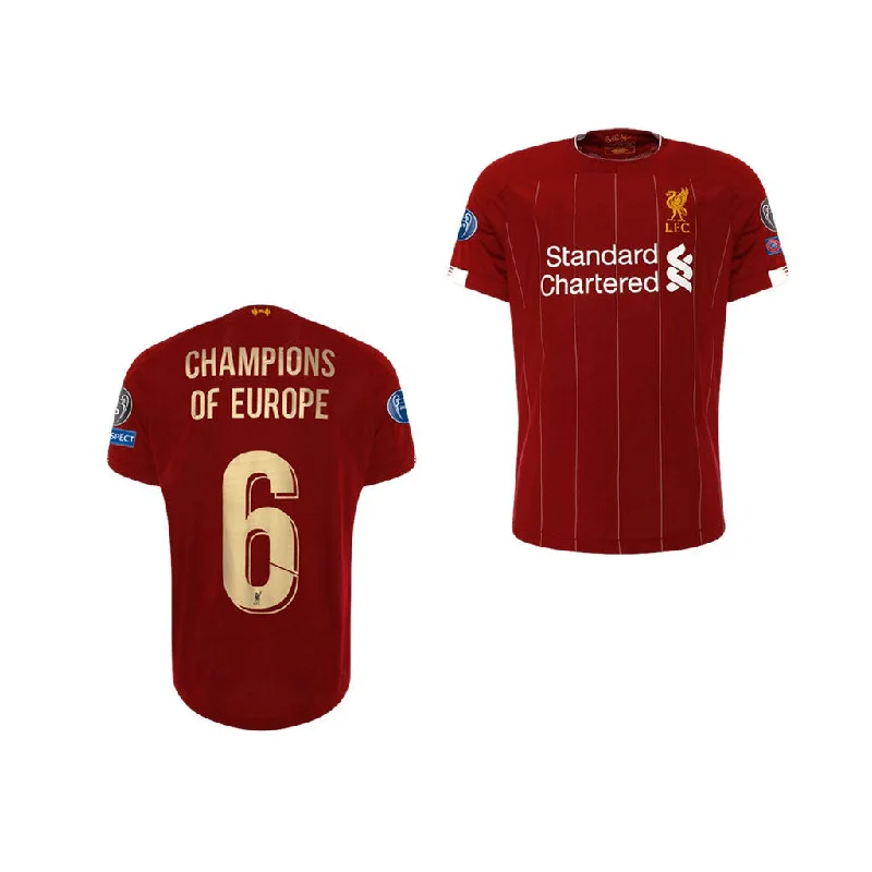 Liverpool Champions of Europe Youth 19/20 European Jersey-AFC Jersey for All Ages -