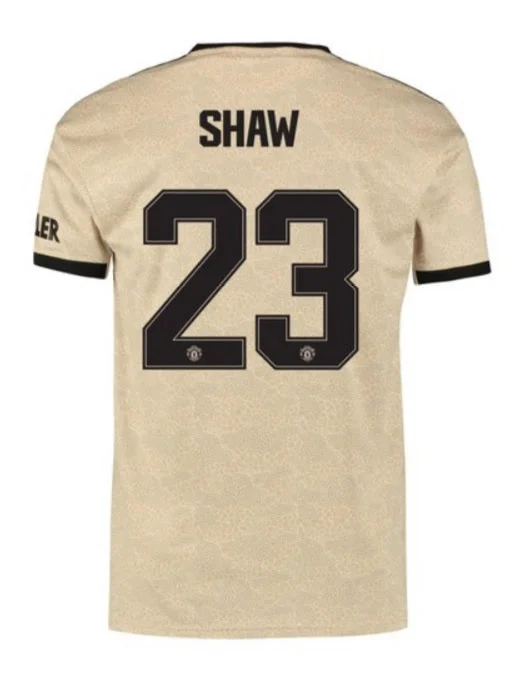 Luke Shaw Manchester United 19/20 Club Font Away Jersey-AFC Team Jersey with Player Name -