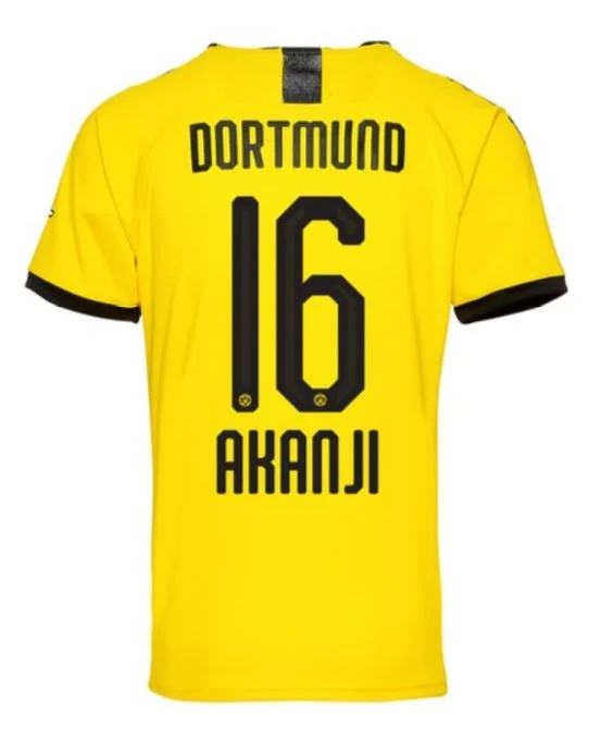 Manuel Akanji Borussia Dortmund 19/20 Home Jersey-AFC Game-Used Jersey -