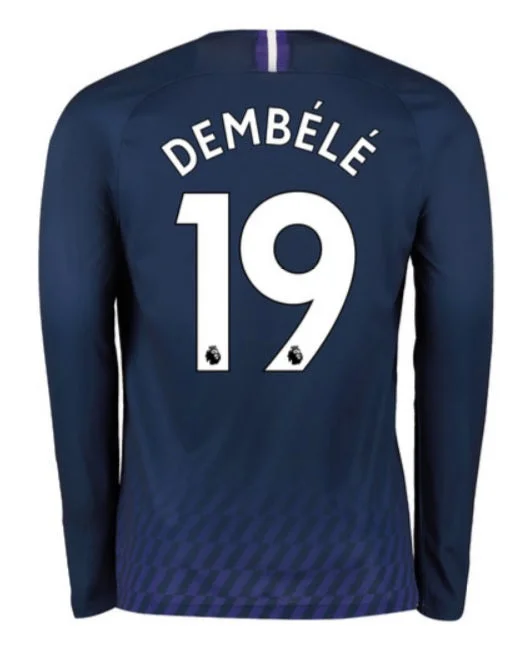 Mousa Dembele Tottenham Hotspur Long Sleeve 19/20 Away Jersey-AFC Team Color Jersey -