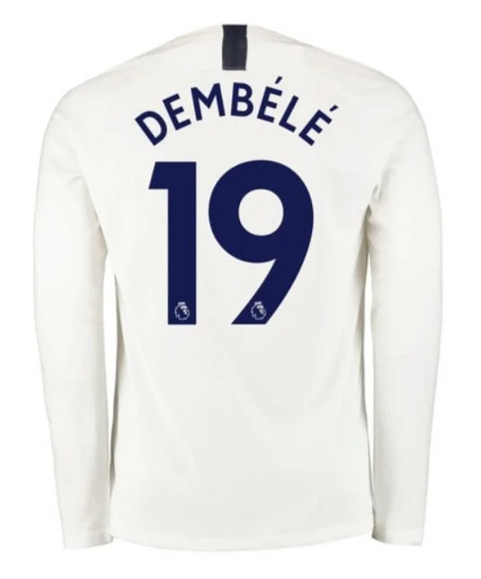 Mousa Dembele Tottenham Hotspur Long Sleeve 19/20 Home Jersey-AFC Youth Custom Jersey -