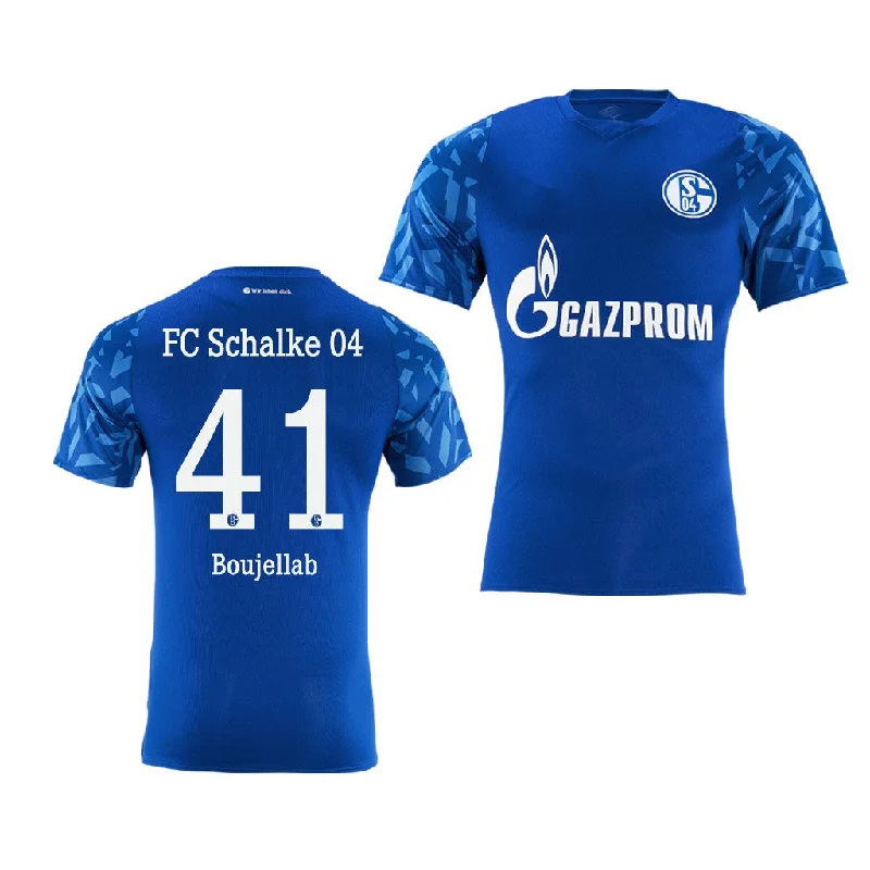 Nassim Boujellab Schalke 04 19/20 Home Jersey-AFC NFL Fan Gear Apparel -