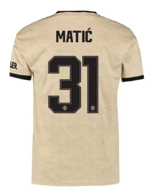 Nemanja Matic Manchester United 19/20 Club Font Away Jersey-AFC Official Game Jersey -