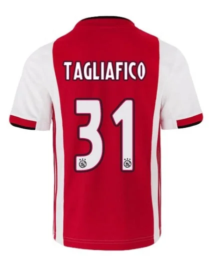 Nicolas Tagliafico Ajax Youth 19/20 Home Jersey-AFC Jersey with Personalized Name -