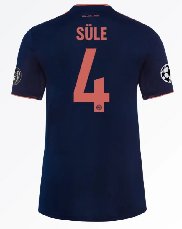 Niklas Süle Bayern Munich 19/20 Third Jersey-AFC Authentic Team Jersey -