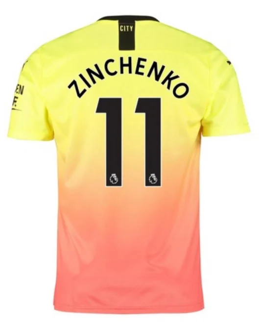 Oleksandr Zinchenko Manchester City 19/20 Third Jersey-AFC Team Jersey Football Shop -