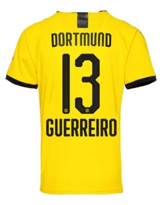 Raphael Guerreiro Borussia Dortmund 19/20 Home Jersey-AFC Game-Worn Jersey -