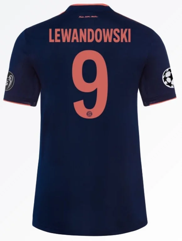 Robert Lewandowski Bayern Munich 19/20 Third Jersey-AFC Game-Worn Jersey -