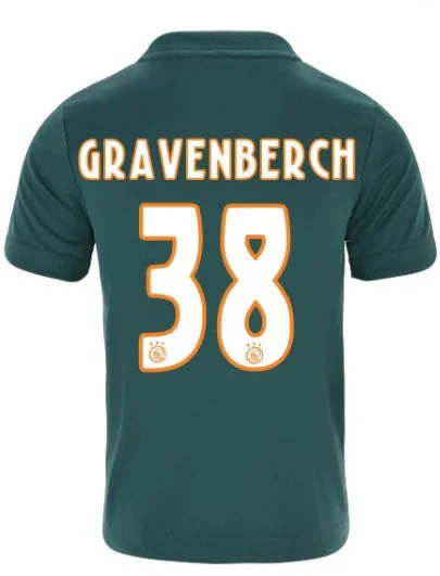 Ryan Gravenberch Ajax Youth 19/20 Away Jersey-AFC Team Logo Jersey -