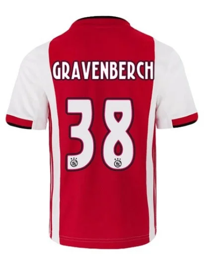 Ryan Gravenberch Ajax Youth 19/20 Home Jersey-AFC Player Jersey with Autograph -