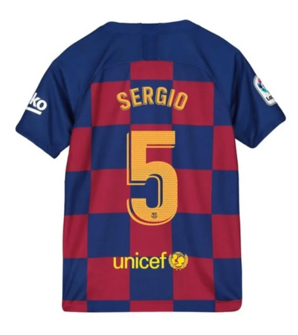 Sergio Busquets Barcelona Youth 19/20 Home Jersey-AFC Affordable Football Jersey -