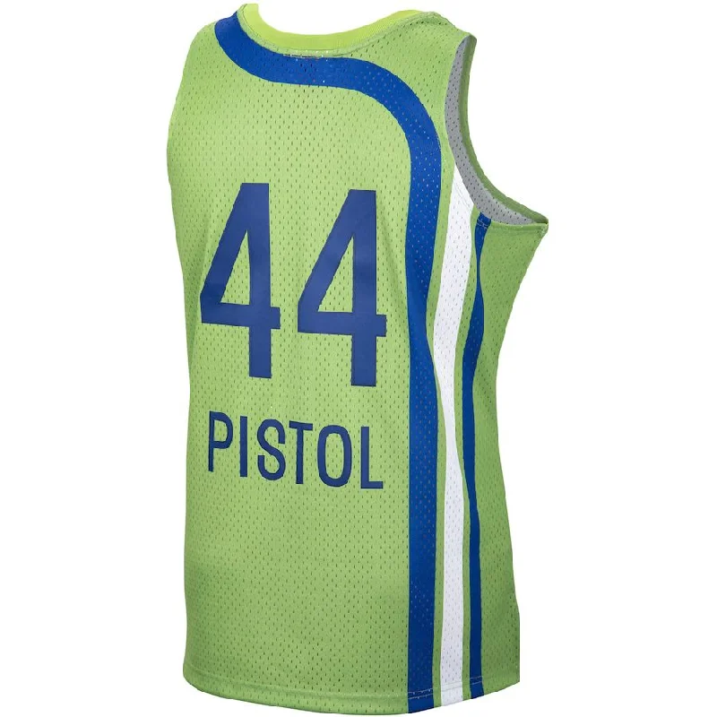 A.Hawks #44 Pete Maravich Mitchell & Ness 1976-77 Hardwood Classics Swingman Jersey Green Stitched American Basketball Jersey-NFC Elite Football Jersey -