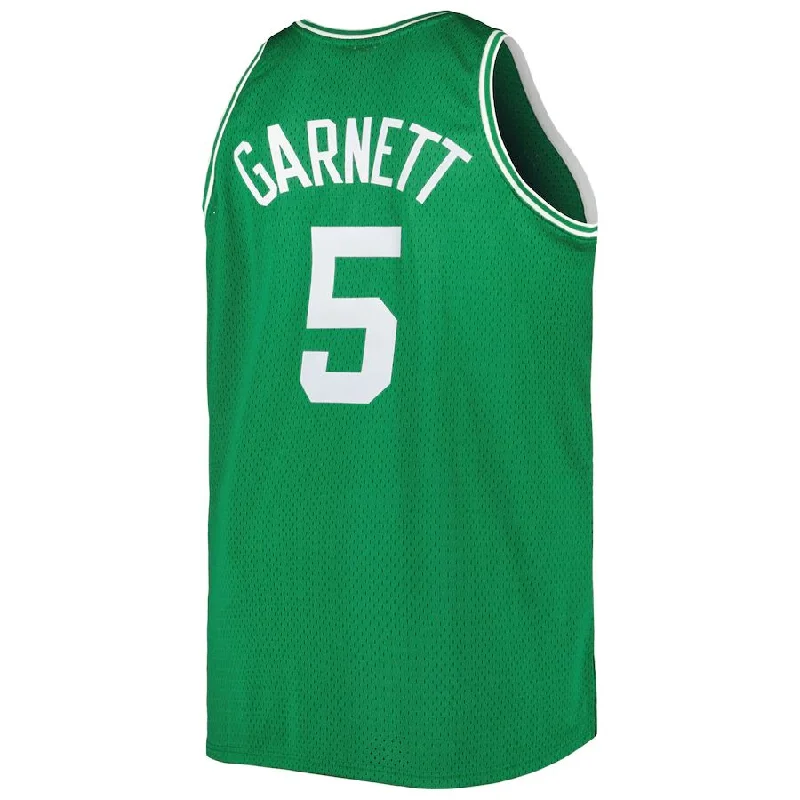 B.Celtics #5 Kevin Garnett Mitchell & Ness Big & Tall Hardwood Classics 2007-08 Swingman Jersey Kelly Green Stitched American Basketball Jersey-NFC NFC Replica Jersey -