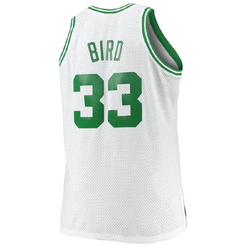 B.Celtics #33 Larry Bird Mitchell & Ness Big & Tall 1985-86 Hardwood Classics Swingman Jersey White Stitched American Basketball Jersey-NFC Green Bay Packers Jersey -