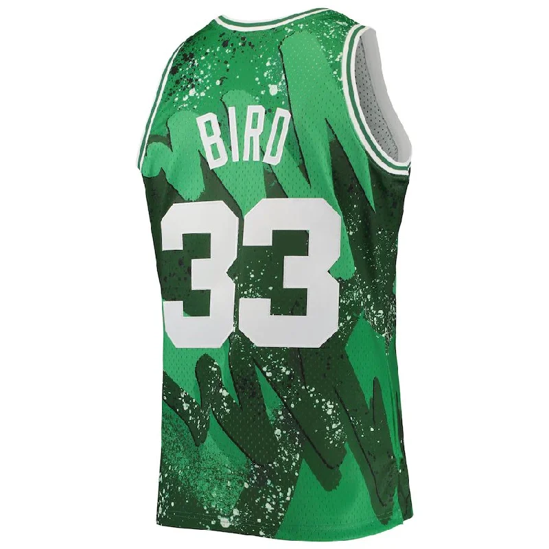 B.Celtics #33 Larry Bird Mitchell & Ness Hardwood Classics 1985-86 Hyper Hoops Swingman Jersey Kelly Green Stitched American Basketball Jersey-NFC NFC Game Jersey for Sale -