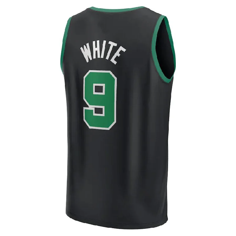 B.Celtics #9 Derrick White Fanatics Branded 2022-23 Fast Break Replica Jersey Black Statement Edition Stitched American Basketball Jersey-NFC Football Jersey for Kids -