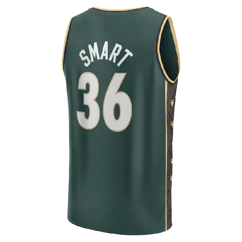 B.Celtics #36 Marcus Smart Fanatics Branded 2022-23 Fastbreak Jersey City Edition Kelly Green Stitched American Basketball Jersey-NFC Custom Football Jerseys for Sale -