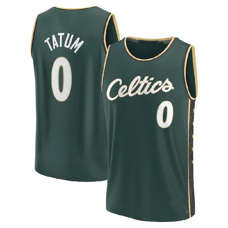 B.Celtics #0 Jayson Tatum Fanatics Branded 2022-23 Fastbreak Jersey City Edition Kelly Green Stitched American Basketball Jersey-NFC Official NFL Jersey -