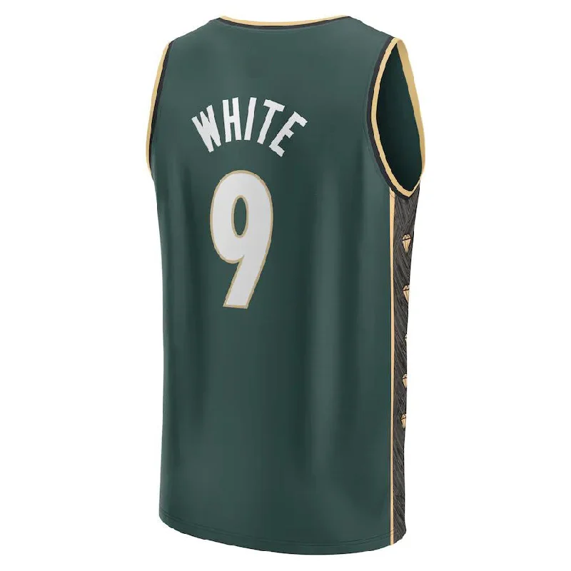 B.Celtics #9 Derrick White Fanatics Branded 2022-23 Fastbreak Jersey City Edition Kelly Green Stitched American Basketball Jersey-NFC Football Jersey for Youth -