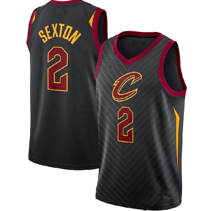 C.Cavaliers #2 Collin Sexton Jordan Brand 2020-21 Swingman Jersey Black Statement Edition Stitched American Basketball Jersey-NFC Limited Edition NFC Jersey for Sale -