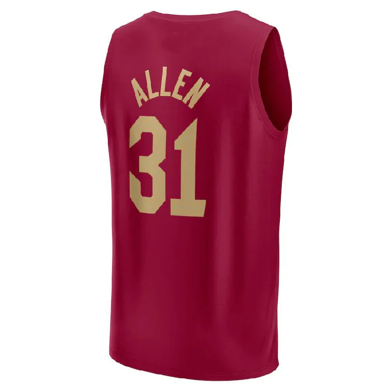 C.Cavaliers #31 Jarrett Allen Fanatics Branded 2022-23 Fast Break Replica Jersey Wine Icon Edition Stitched American Basketball Jersey-NFC NFC Team Apparel -