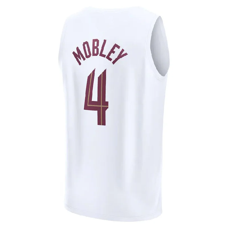 C.Cavaliers #4 Evan Mobley Fanatics Branded 2022-23 Fast Break Replica Jersey White  Association Edition Stitched American Basketball Jersey-NFC Official Jersey Replica -