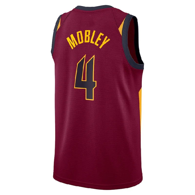 C.Cavaliers #4 Evan Mobley 2021 Draft First Round Pick Swingman Jersey Wine Icon Edition Stitched American Basketball Jersey-NFC Game Day Football Jersey -