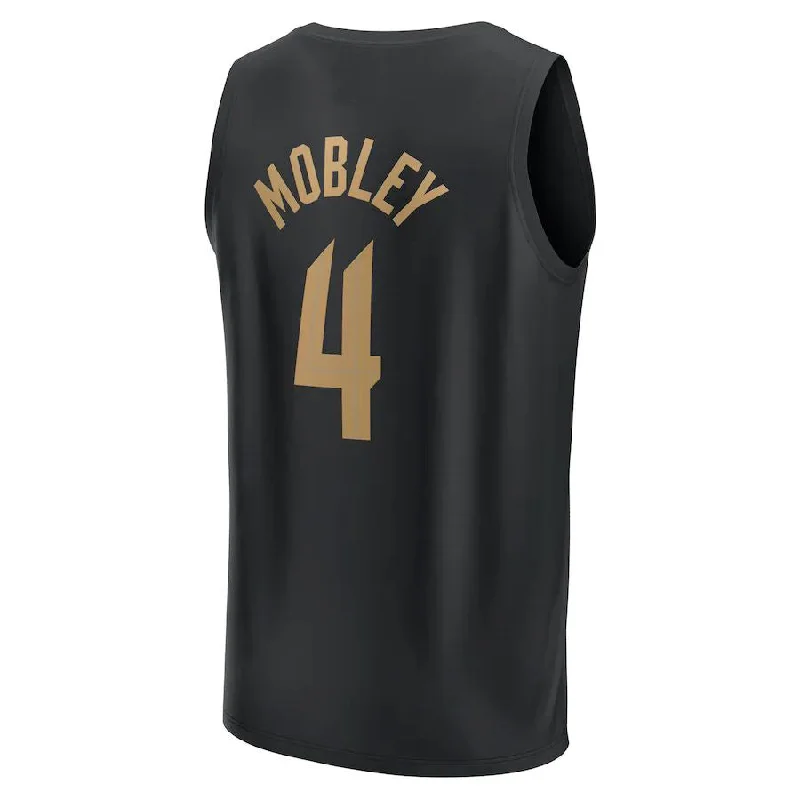 C.Cavaliers #4 Evan Mobley Fanatics Branded 2022-23 Fast Break Replica Player Jersey Statement Edition Black Stitched American Basketball Jersey-NFC Team Logo Jersey -