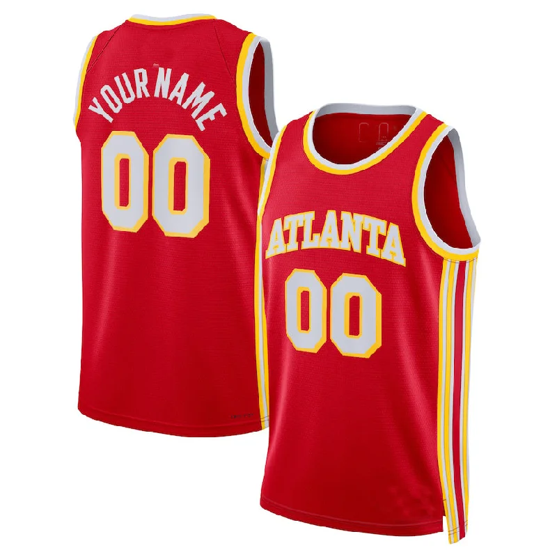 Custom A.Hawks 2021-22 Diamond Swingman Jersey Icon Edition Red American Stitched Basketball Jersey-NFC Football Jersey for Collectors -