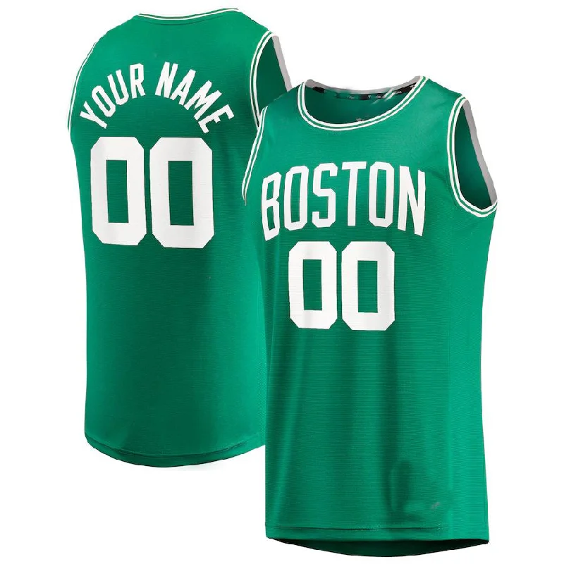 Custom B.Celtics Fanatics Branded Fast Break Custom Replica Jersey Kelly Green Icon Edition American Stitched Basketball Jersey-NFC Player Jersey Sale -