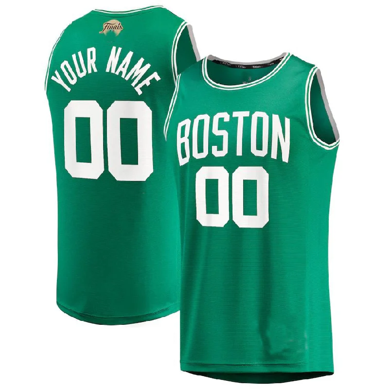 Custom B.Celtics Fanatics Branded 2022 Finals Fast Break Replica Jersey Kelly Green Icon Edition American Stitched Basketball Jersey-NFC Football Jersey with Number -