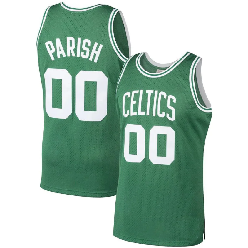 Custom B.Celtics Robert Parish Mitchell & Ness 1985-86 Hardwood Classics Swingman Player Jersey  Kelly Green American Stitched Basketball Jersey-NFC Special Edition Football Jersey -