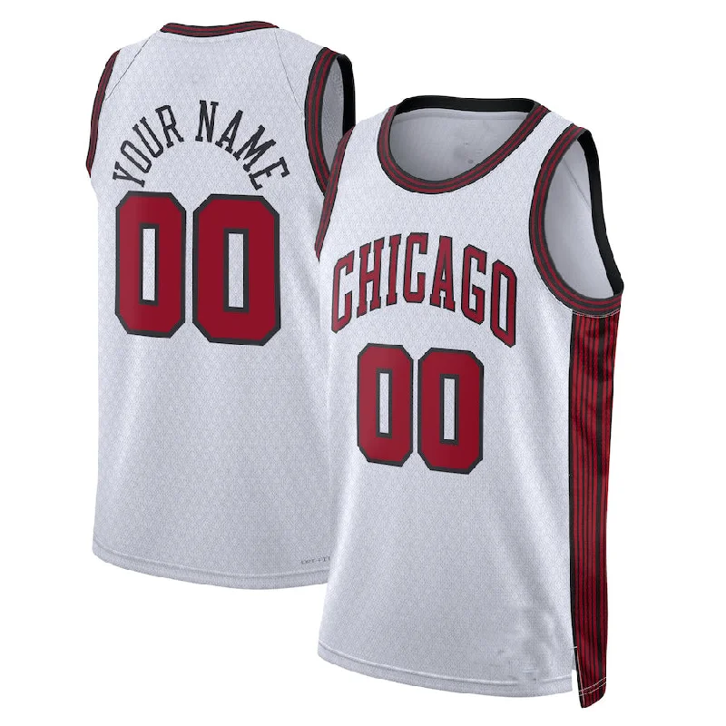 Custom C.Bulls  Unisex 2022-23 Swingman Jersey City Edition White Statement Edition American Stitched Basketball Jersey-NFC NFC Game Jersey -