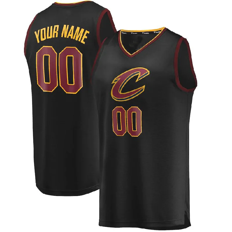 Custom C.Cavaliers Fanatics Branded Youth Fast Break Replica Jersey Black Statement Edition American Stitched Basketball Jersey-NFC Football Jersey Sale Online -