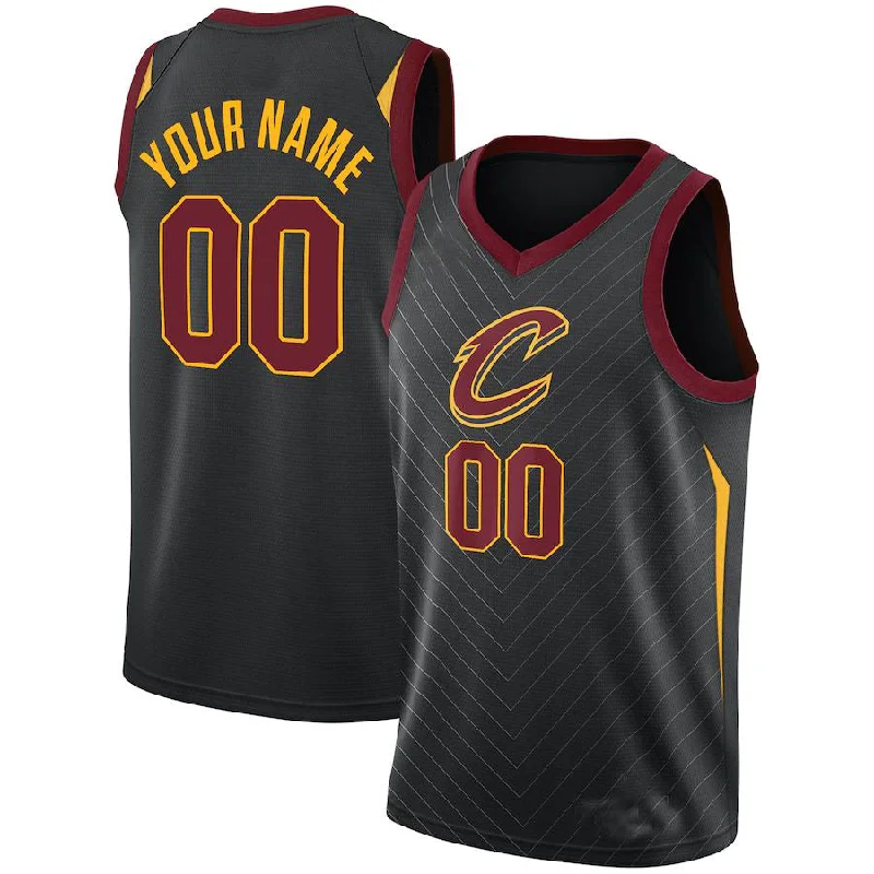 Custom C.Cavaliers Swingman Jersey Black Statement Edition American Stitched Basketball Jersey-NFC Custom NFC Jersey -