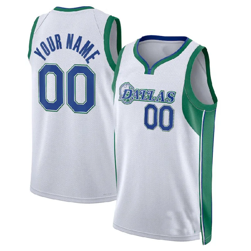 Custom D.Mavericks  2021-22 Swingman  Jersey Association Edition White American Stitched Basketball Jersey-NFC Official Jersey Online -