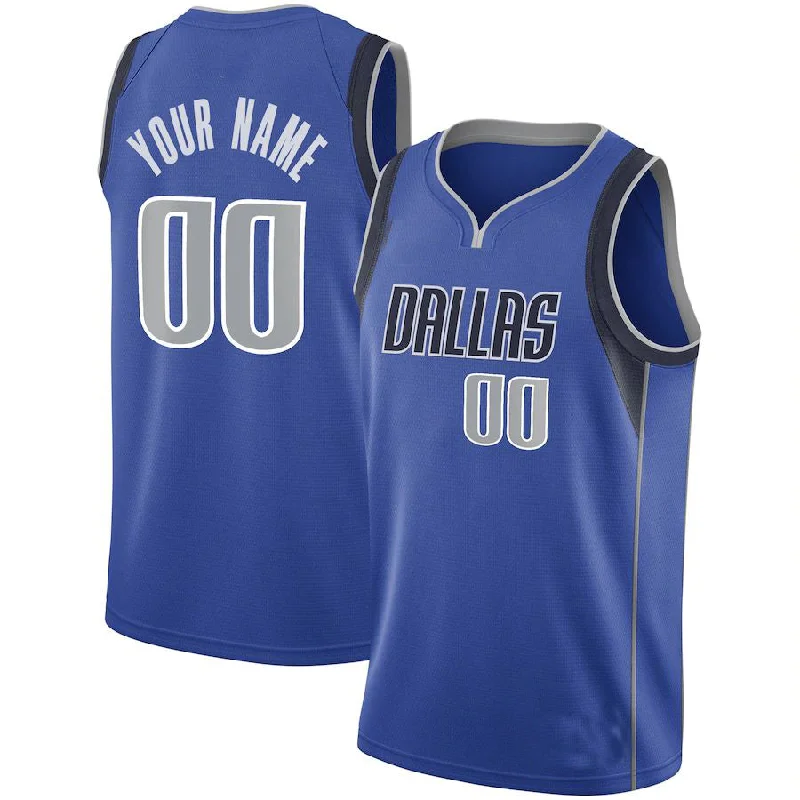 Custom D.Mavericks Swingman Jersey Blue Icon Edition American Stitched Basketball Jersey-NFC NFC Football Jersey with Name -