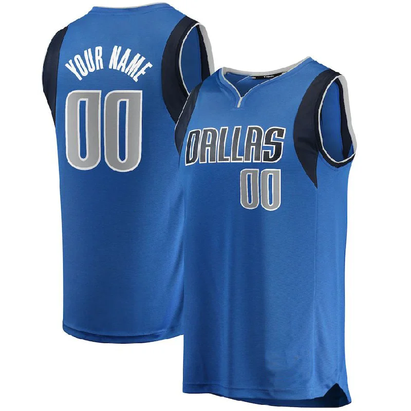 Custom D.Mavericks Fanatics Branded Fast Break Replica Jersey Blue Icon Edition American Stitched Basketball Jersey-NFC Football Jersey with Custom Graphics -